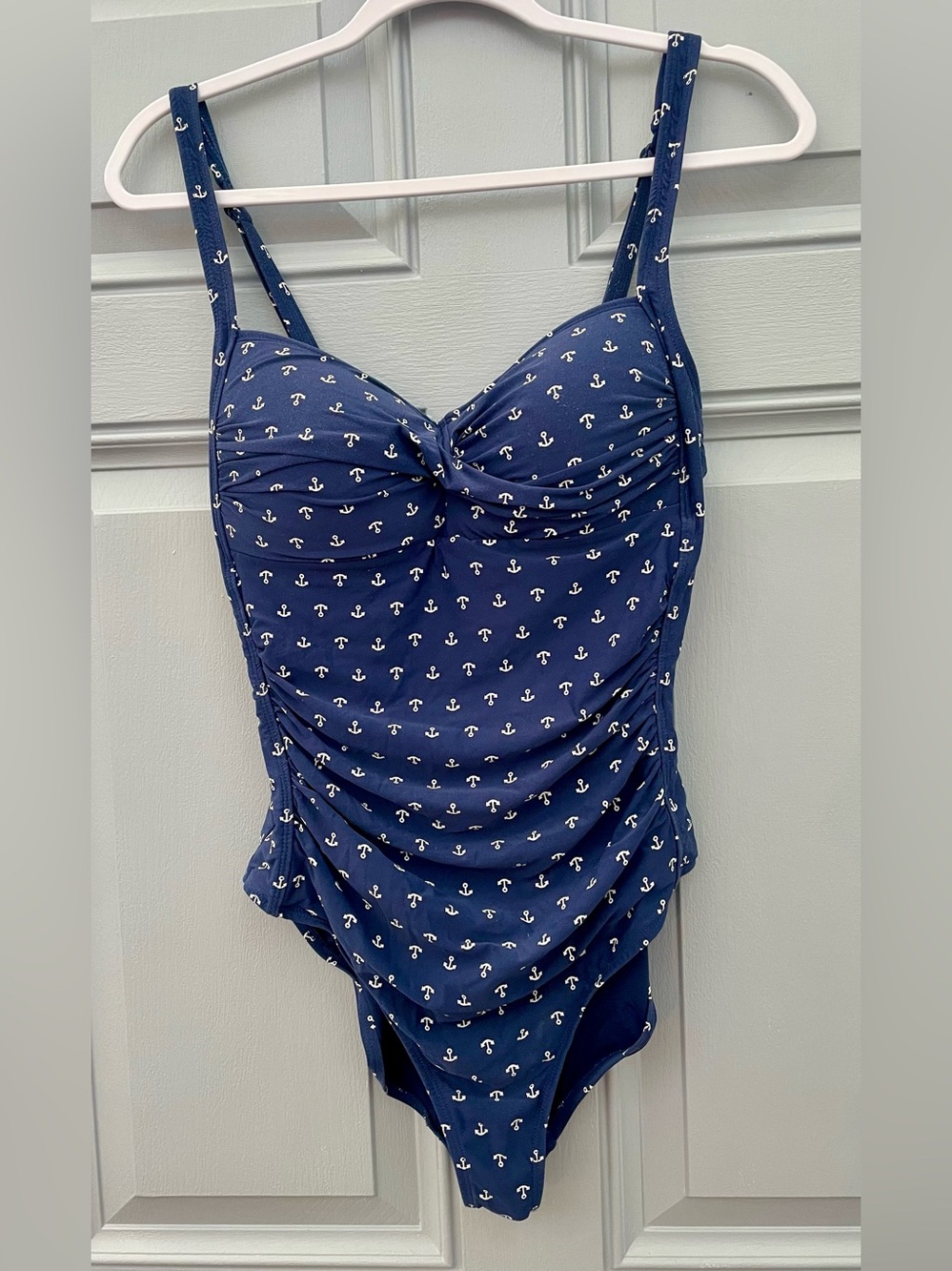 Niptuck Swim Navy Anchor Print One-Piece Swimsuit – Women’s US 10